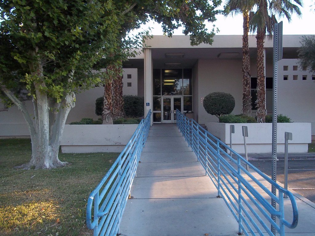 Entrance to a civic building in the Las Vegas Valley where new business licenses are filed